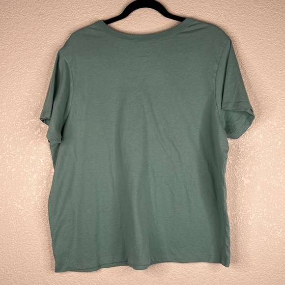 Zoe & Liv Green Skeleton Rodeo Cowgirl Print Short Sleeve T-Shirt Size XXL - Picture 3 of 4